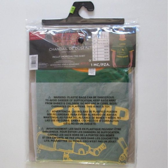Stranger Things Costume Dustin's Camp Know Where T Shirt Size Adult S/M - Picture 6 of 8